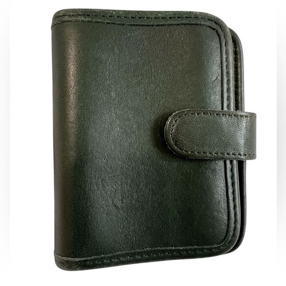Coach Green Vintage Billfold Wallet Photo Album Unisex - Picture 1 of 11